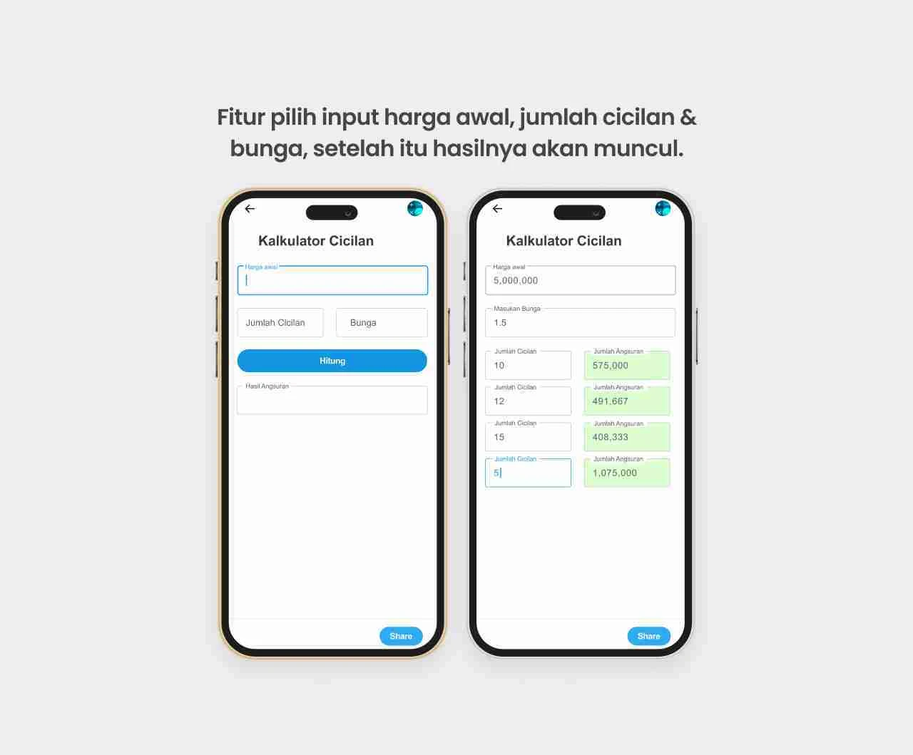 Fitur Pilih Input